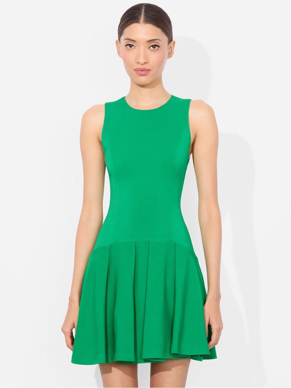 Alice + Olivia Adley Drop Wait Mini Dress in Light Emerald 6